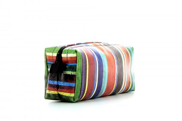 Pencil case Rabland Pascoli stripes, blue, green, red, orange, geometric