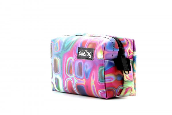 Cosmetic bag Burgstall Talfer geometric, abstract, colorful, pink, blue, white
