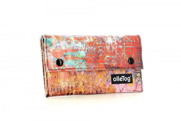 Wallet Vals Loderin orange, red, pink, turquoise, colourful, lines, geometric, vintage