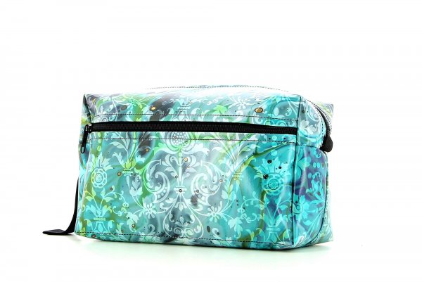 Toiletry bag Naturns Spiss turquoise, pattern, flowers