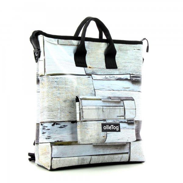 Rucksack Tasche Pfalzen Plafat geometrisch, weiß, grau, streifen, quadrat, Mauer