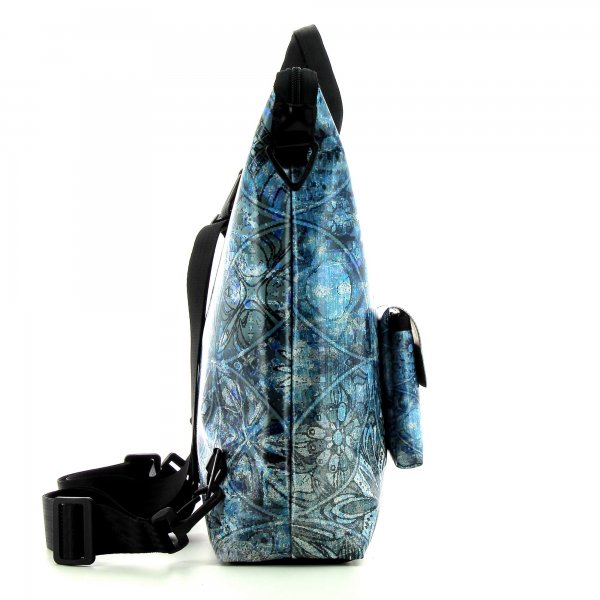 Backpack bag Pfalzen Lafeid Blue, Grey, Flowers, Retro, Circles