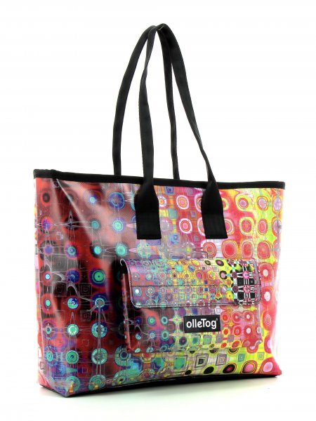 Shopping bag Deutschnofen Seminar abstract, dots, multicoloured