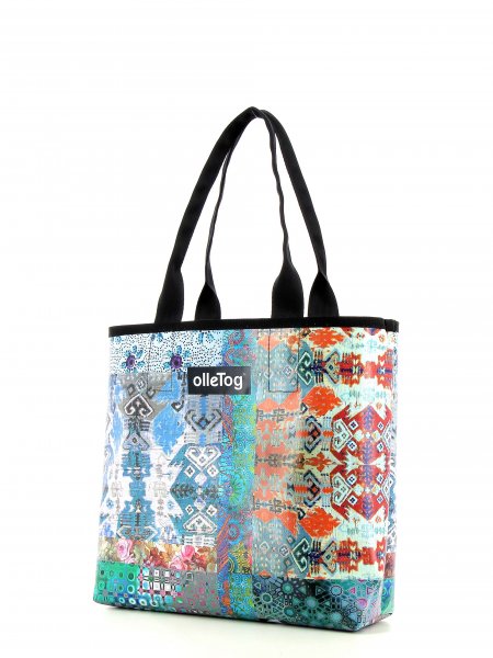 Shopping bag Kurzras Puni Patchwork, flowers, pattern, colourful, texture