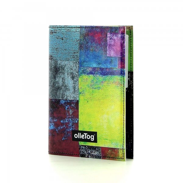 Notebook Laas - A6 Brida plaid, colored, yellow, blue, green, geometric