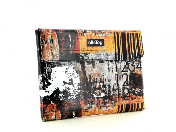 Laptop case Luttach - 13" Stampfer gray, orange, numbers, barcode