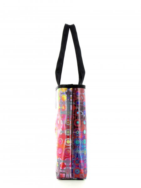 Shopping bag Kurzras Seminar abstract, dots, multicoloured