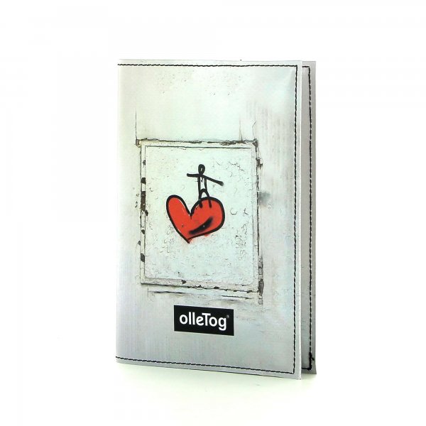 Notebook Laas - A6 Kranzelstein heart, red, white, wall