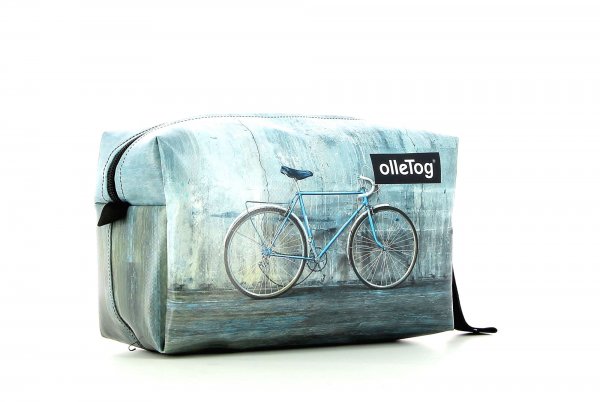 Toiletry bag Naturns Montani grey, turquoise, retro, vintage, wall, concrete, racing bike 