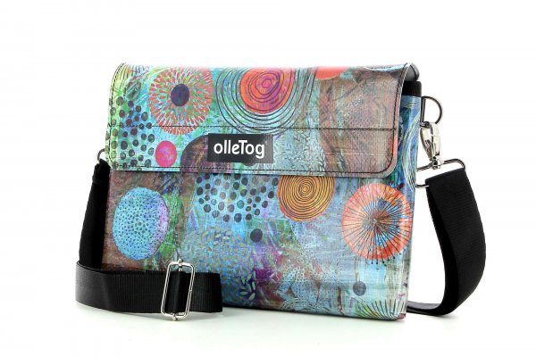Bags Vogtland colorful, abstract, blue, red, orange, circles, patchwork