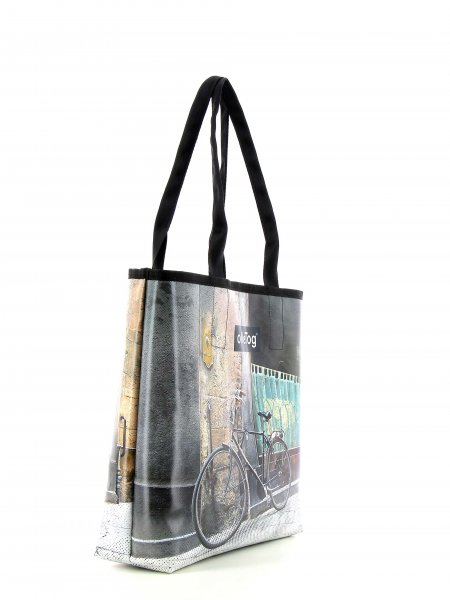 Shopping bag Kurzras Trei grey, turquoise, retro, vintage, wall, graziella 