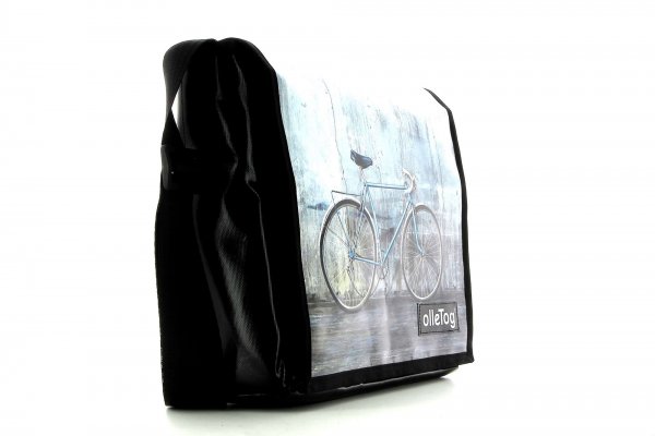 Messenger bag Bruneck Montani racing cycle, retro, vintage, turquoise, white, black
