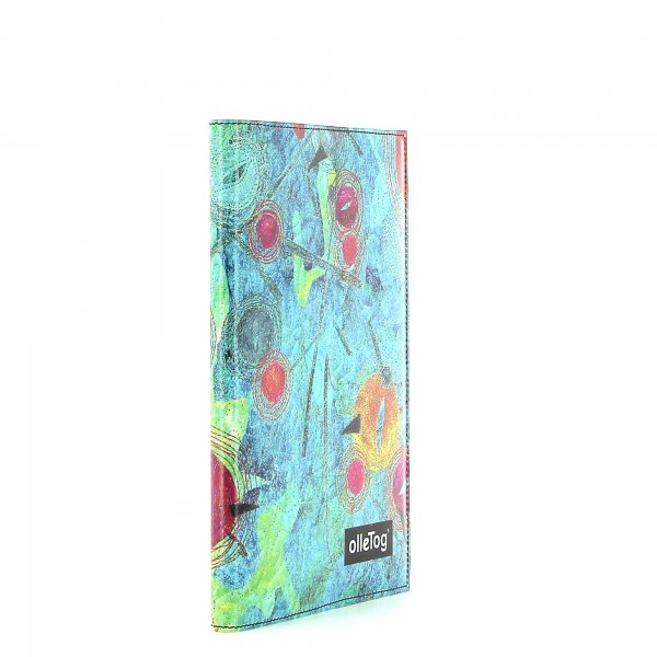 Notebook Tarsch - A5 Silvester turquoise, green, pink, orange, dots, lines, patchwork