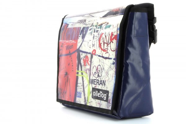 Messenger bag Bruneck Schorn graffiti, writings, abstract, red, white, blue