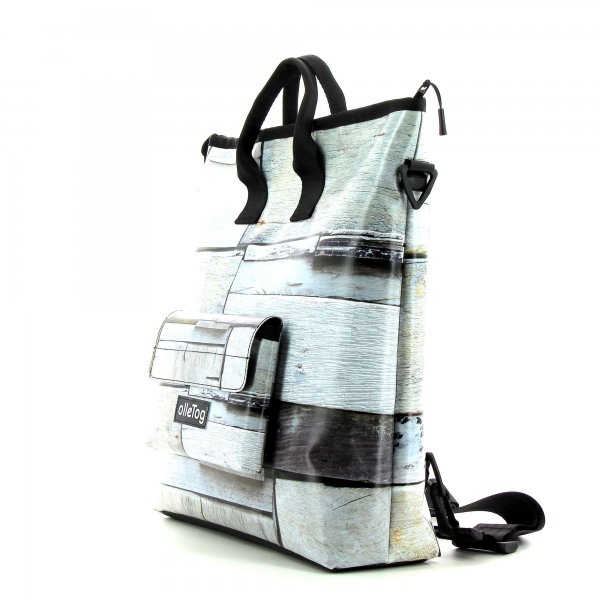 Rucksack Tasche Pfalzen Plafat geometrisch, weiß, grau, streifen, quadrat, Mauer