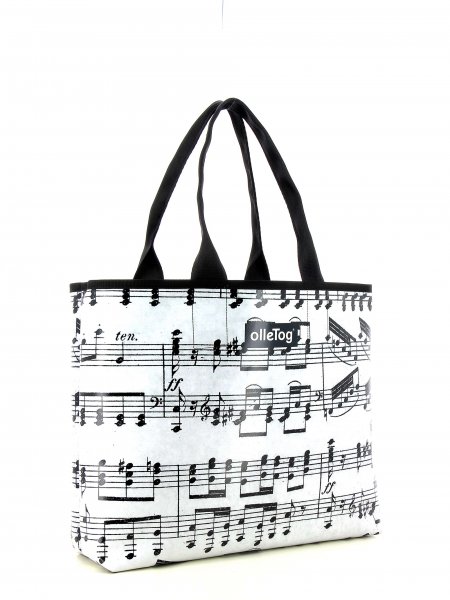 Shopping bag Taufers XXX April Grau music, notes, gray, black