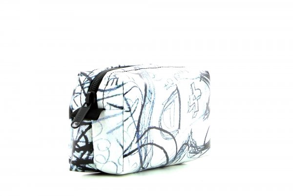 Cosmetic bag Burgstall Wird black, white, two-coloured, graffiti