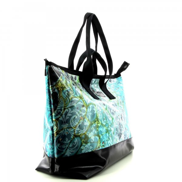 Traveling bag Georgen Spiss turquoise, pattern, flowers