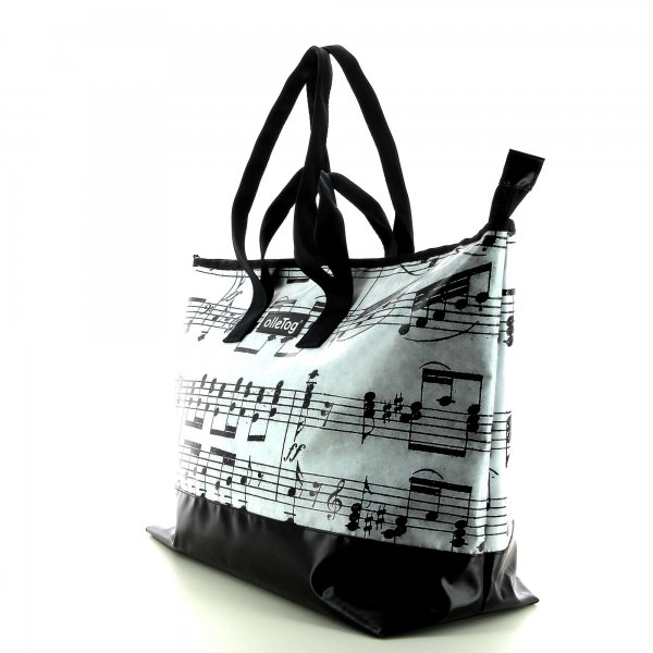 Traveling bag Georgen XXX April Grau music, notes, gray, black