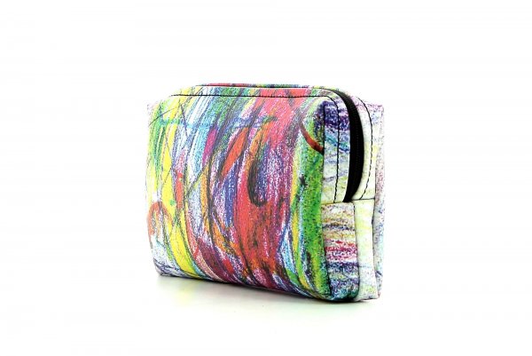 Cosmetic bag Steinegg Weinberg pink, colourful, lines, circles, drawing