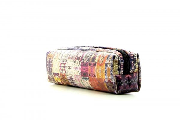 Pencil case Marling Weingueter abstract, plaid, red, burgundy, geometric, lilac