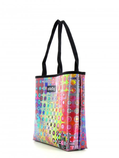 Shopping bag Kurzras Seminar abstract, dots, multicoloured