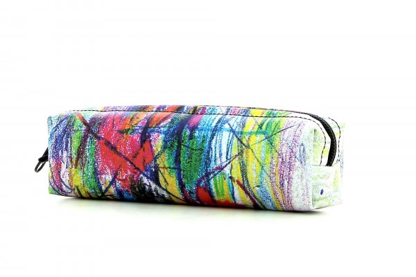 Pencil case Marling Weinberg pink, colourful, lines, circles, drawing