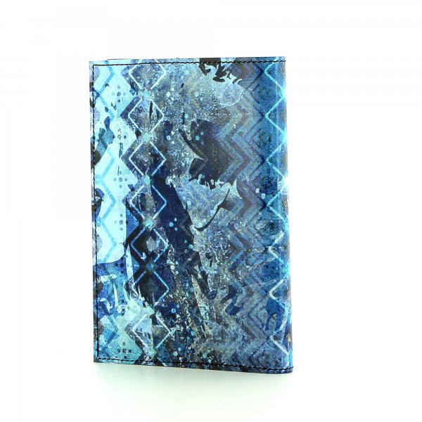 Notebook Laas - A6 Hasl Abstract, Blue, Lilla, Turquoise, Lines, Vintage
