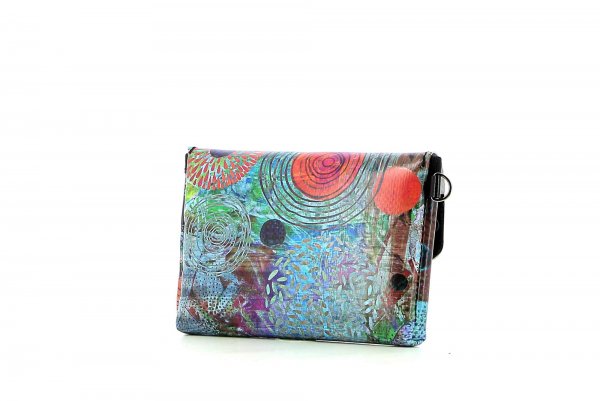 Accessory Wallet Vogtland colorful, abstract, blue, red, orange, circles, patchwork