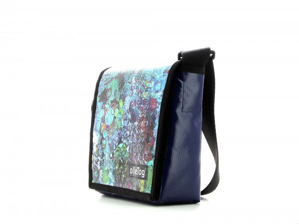 Messenger bag Glurns Kompatsch Colourful, abstract, blue, green, turquoise, circle
