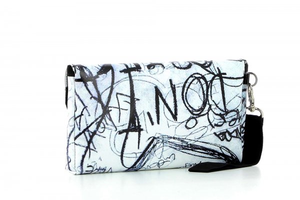 Accessory Wallet Wird black, white, two-coloured, graffiti