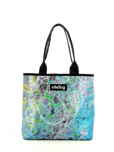 Bags Shopping bag Eigerer turquoise, yellow, grey, flowers