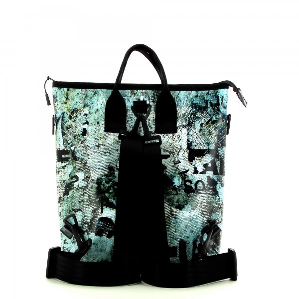 Backpack bag Prags Vigo Beige, Green, Black, Fonts, Vintage, Wall