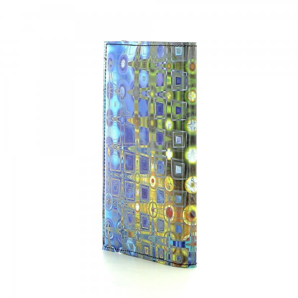 Notebook Laas - A6 Futter geometric, colorful, abstract, brown, blue, gold, gray, yellow