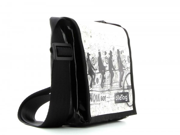 Messenger bag Glurns Deeg black, white, design, tandem, men