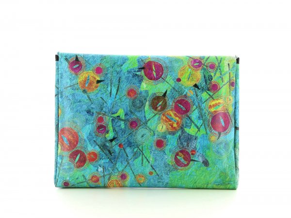 Home & Office Laptop case Silvester turquoise, green, pink, orange, dots, lines, patchwork