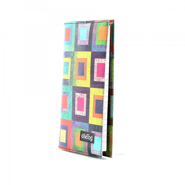 Notebook Tarsch - A5 Damm colored, checked, geometric, yellow, lilac, blue